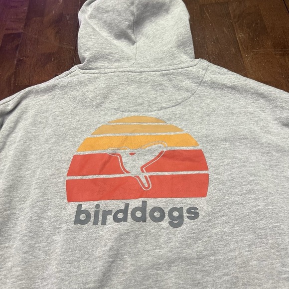 Bird Dogs Golf Graphic Hoodie Hooded Sweatshirt Mens‎ Large Double Sided Gray - Picture 1 of 9